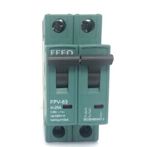 FEEO FPV-63 25A 2P (2 Polo) 550VDC Magneto Termico CC Corrente Continua - immagine 3